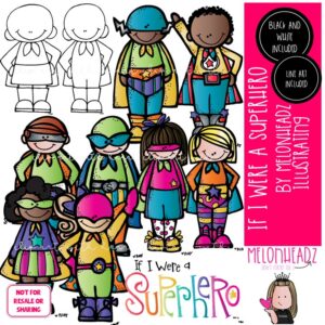 If I were a Superhero clip art / printable, template COMBO PACK