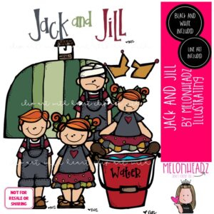 Jack and Jill clip art, literature, nursery rhyme MINI