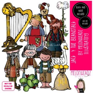 Jack and the Beanstalk clip art Literature clip art Book Companion clip art COMBO PACK
