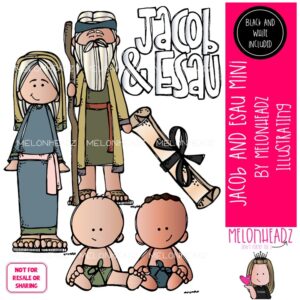 Jacob and Esau clip art, Bible Mini
