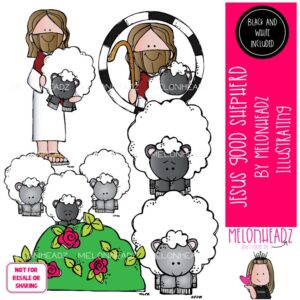 Jesus clip art, Good Shepherd, Bible, LDS Mini 