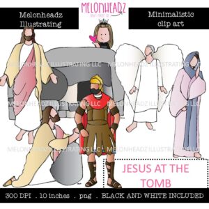 Jesus at the tomb clip art, Minimal Style Mini