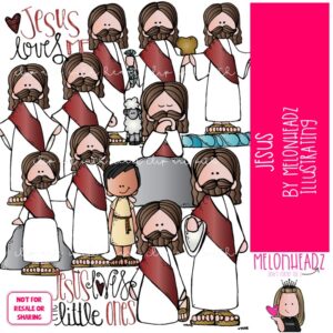 Jesus clip art, LDS, Christian COLORED Version