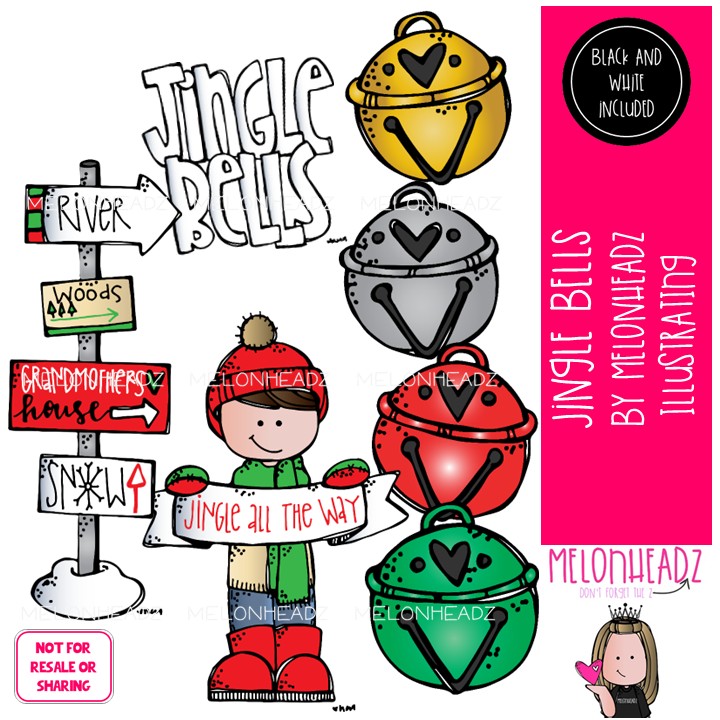 Jingle Bells clip art, Christmas clip art Mini