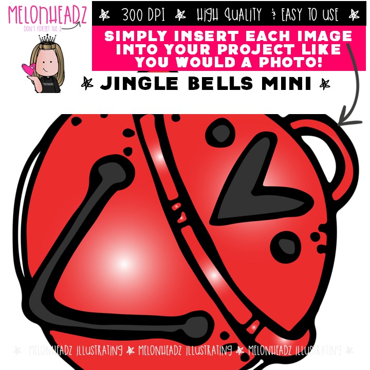 Jingle Bells clip art, Christmas clip art Mini - Image 3