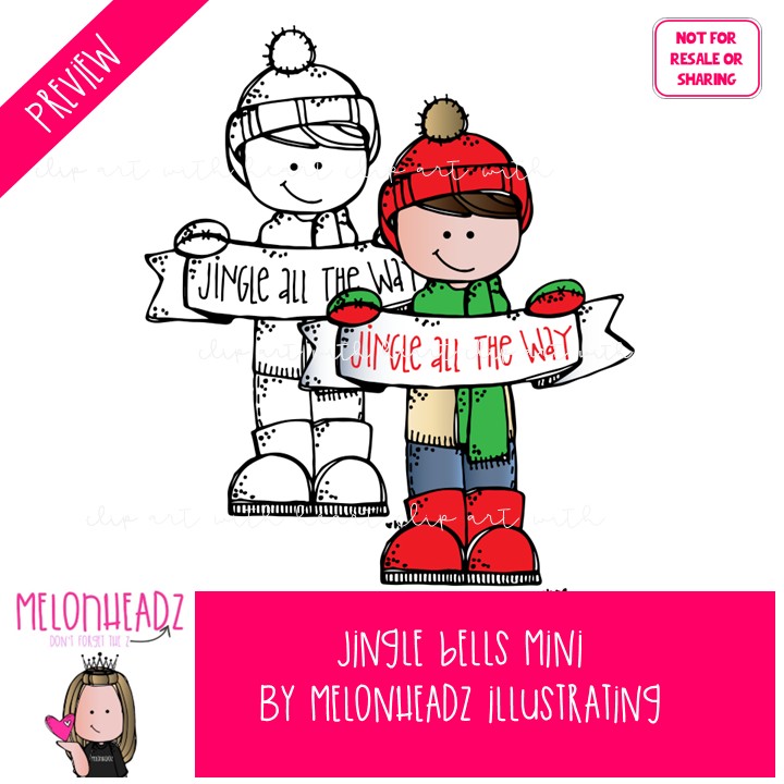 Jingle Bells clip art, Christmas clip art Mini - Image 2