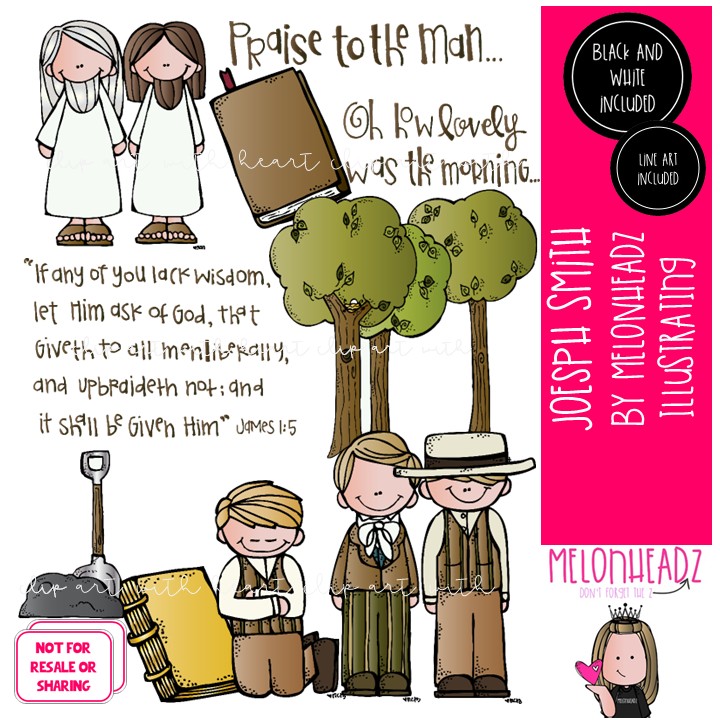 Joseph Smith clip art, LDS, Book of Mormon COMBO PACK