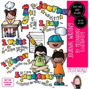 Journal Writing clip art, Writing Process clip art COMBO PACK