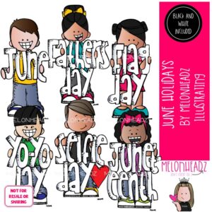 June Holidays clip art, Father's Day clip art, Flag Day clip art Mini