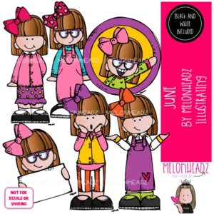 June clip art, Book Companion clip art, Literature clip art Mini