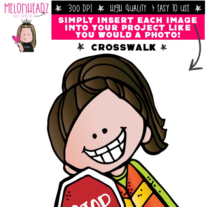 Crosswalk clip art, Safety clip art, After School clip art COMBO PACK - Image 3