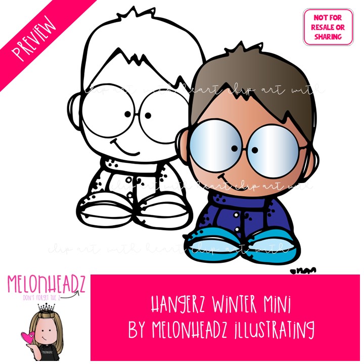 Hangerz clip art, Winter clip art COMBO PACK - Image 2