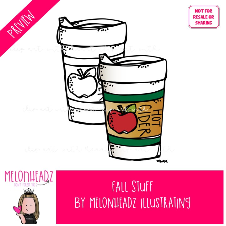 Fall Stuff clip art, leaves, pumpkin COMBO PACK - Image 3