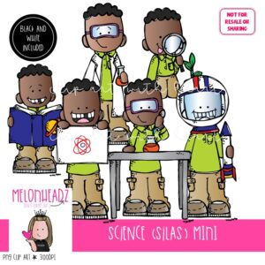 Science clip art, Silas, Melonheadz Character Mini