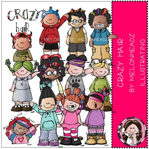 Crazy Hair Day clip art - Melonheadz