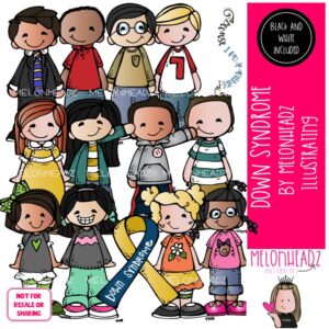 Down Syndrome clip art, Differently Abled COMBO PACK
