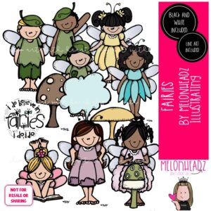 Fairies clip art Mushroom clip art Pixie clip art COMBO PACK