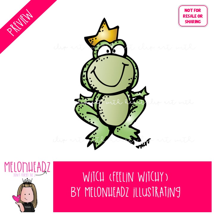 Witch clip art, Feelin Witchy, Halloween COLORED Version - Image 2