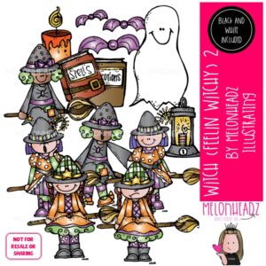 Witch clip art, Feelin Witchy 2, Halloween COMBO PACK