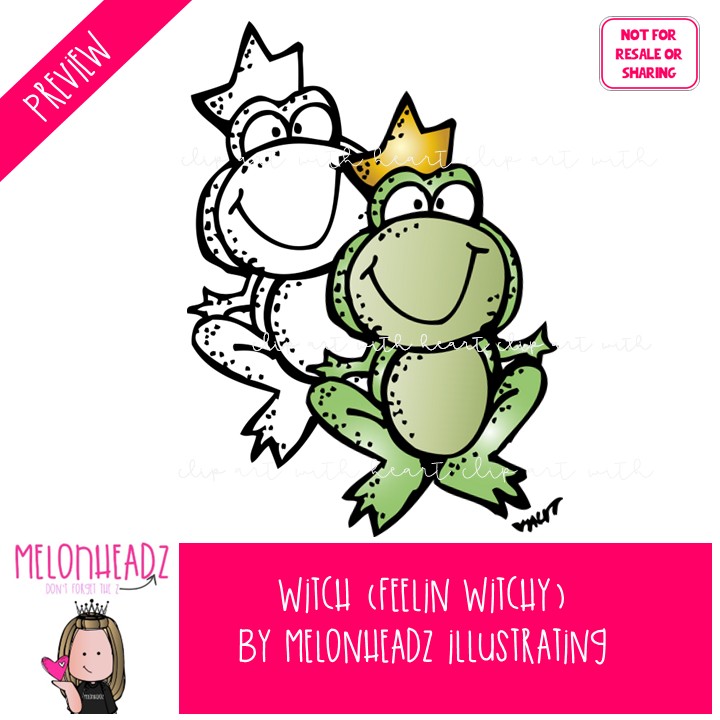 Witch clip art, Feelin Witchy, Halloween COMBO PACK - Image 2