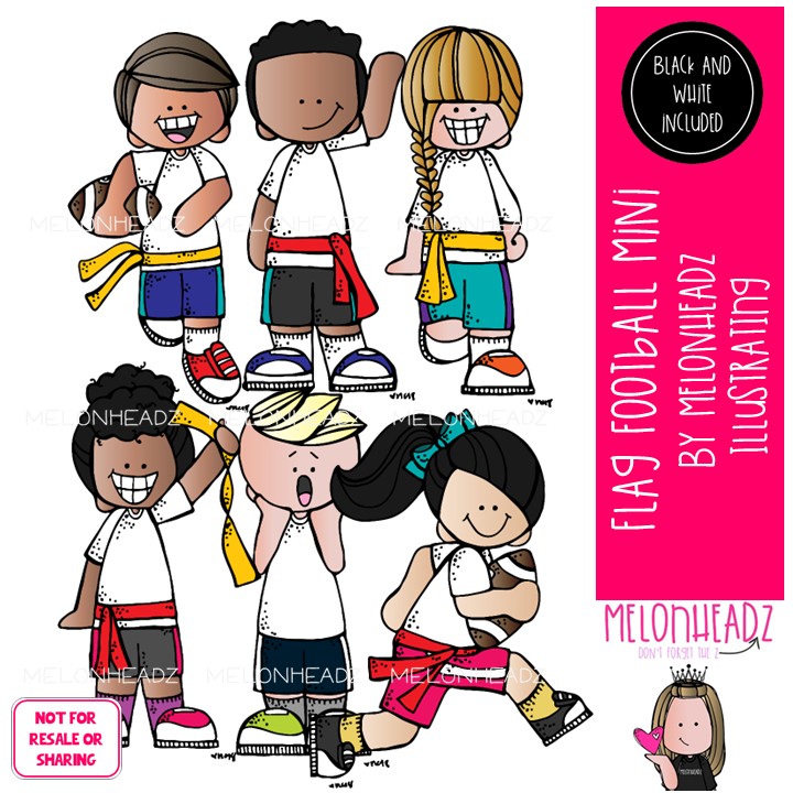 Flag Football clip art, Sport Mini