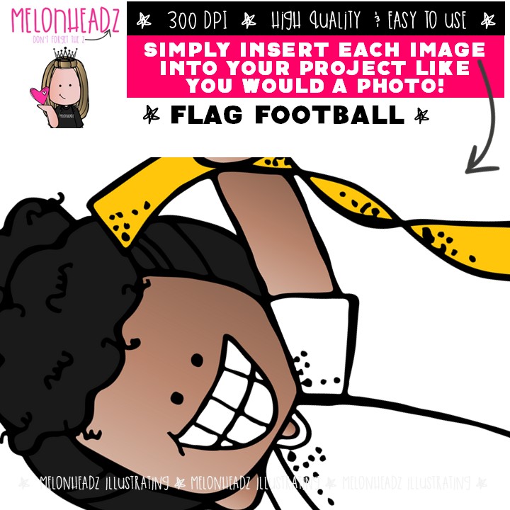 Flag Football clip art, Sport Mini - Image 3