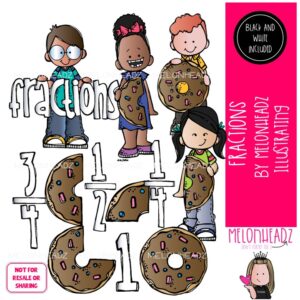 Fractions clip art, Math clip art, Donut clip art COMBO PACK