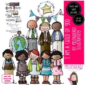 I am a child of God clip art, LDS, Christian COMBO PACK
