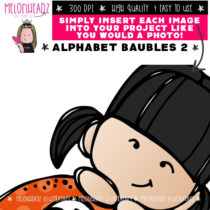 Alphabet Baubles clip art 2, Letters clip art COMBO PACK - Image 3