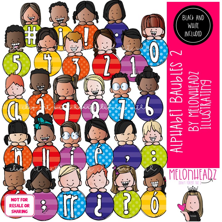 Alphabet Baubles clip art 2, Letters clip art COMBO PACK