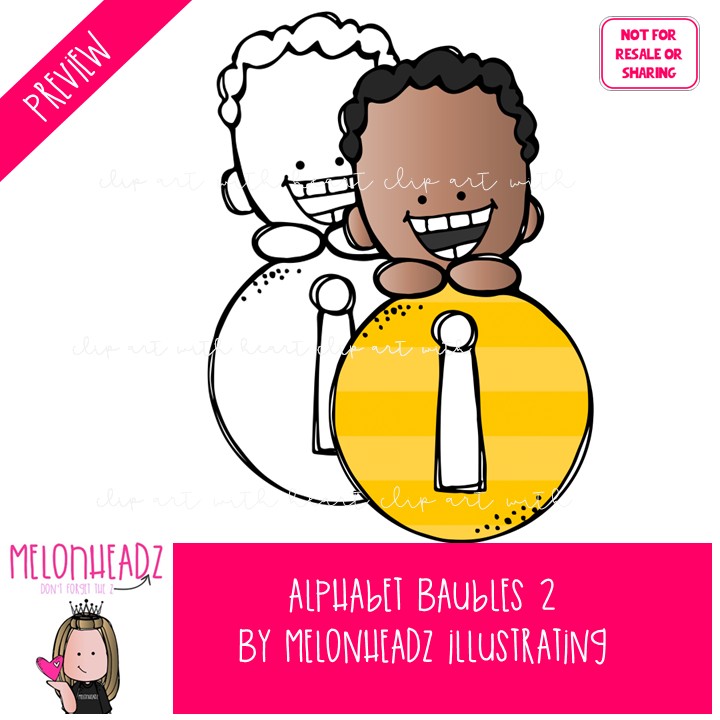 Alphabet Baubles clip art 2, Letters clip art COMBO PACK - Image 2