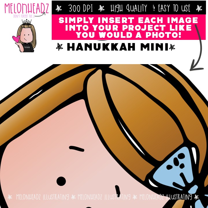 Hanukkah clip art, Jewish clip art Mini - Image 3