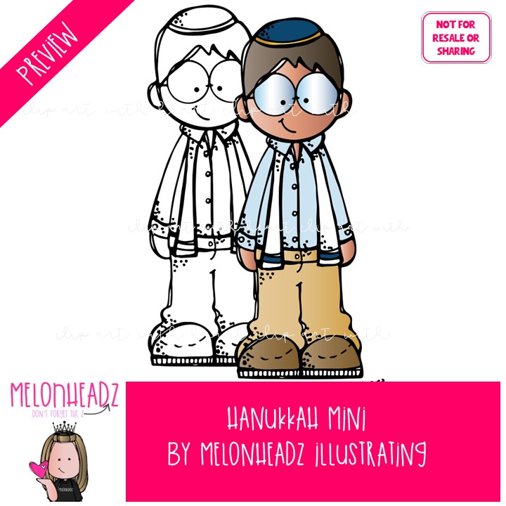 Hanukkah clip art, Jewish clip art Mini - Image 2