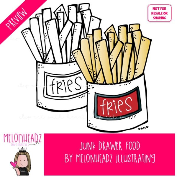 Junk Drawer clip art, Food, salad, taco COMBO PACK - Melonheadz