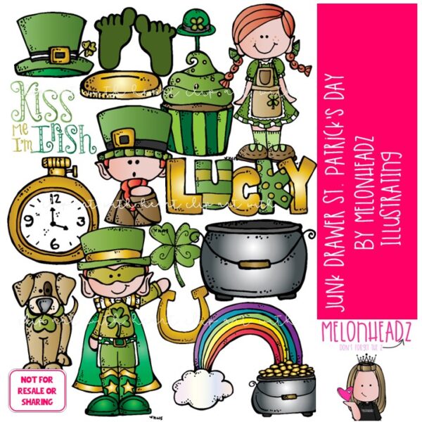 Junk Drawer clip art, St. Patrick's Day clip art