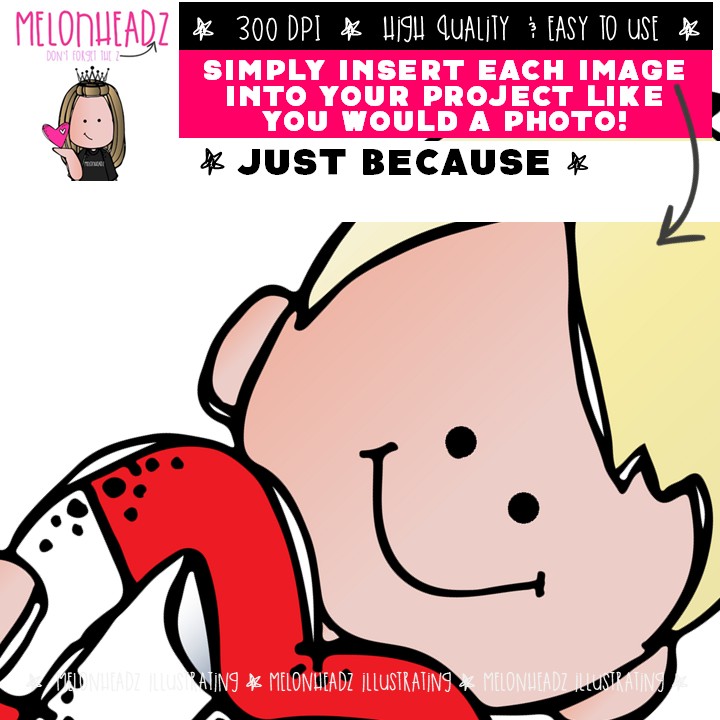 Just Because clip art, surprise, gift Mini - Image 3