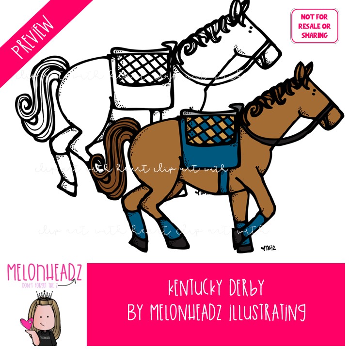 Kentucky Derby clip art, Horse Race, sport COMBO PACK - Image 2
