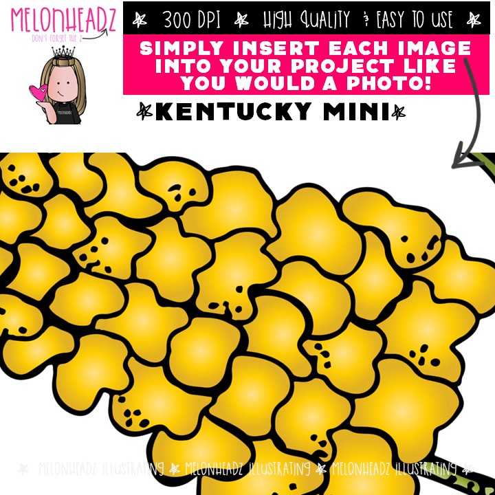 Kentucky clip art, state Mini - Image 3