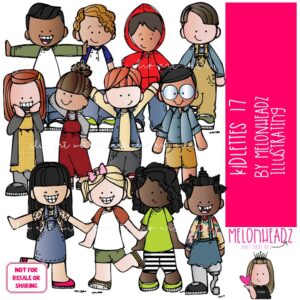 Kidlettes clip art 17, kids clip art COLORED Version
