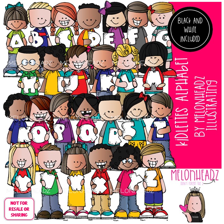 Kidlettes Alphabet clip art, Letters clip art COMBO PACK