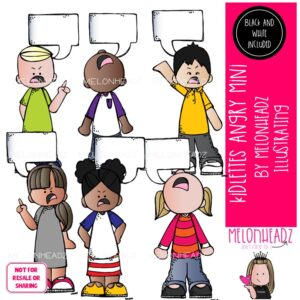Kidlettes clip art, Angry clip art, Expressions clip art, Emotions clip art Mini