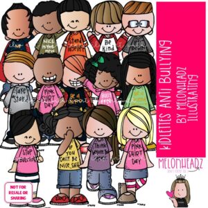 Kidlette clip art, Anti Bullying clip art COLORED Version