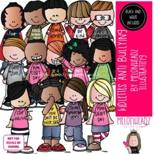 Kidlettes clip art, Anti Bullying clip art COMBO PACK