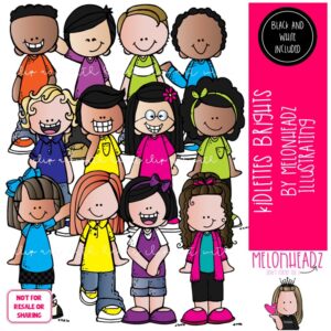 Kidlettes clip art, Brights, Kids COMBO PACK