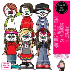 Kidlettes clip art, Dia de Los Muertos, Day of the Dead Mini