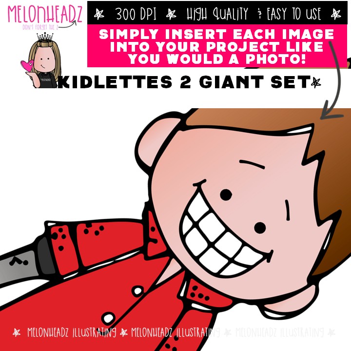 Kidlettes 2 clip art, kids GIANT set - Image 3
