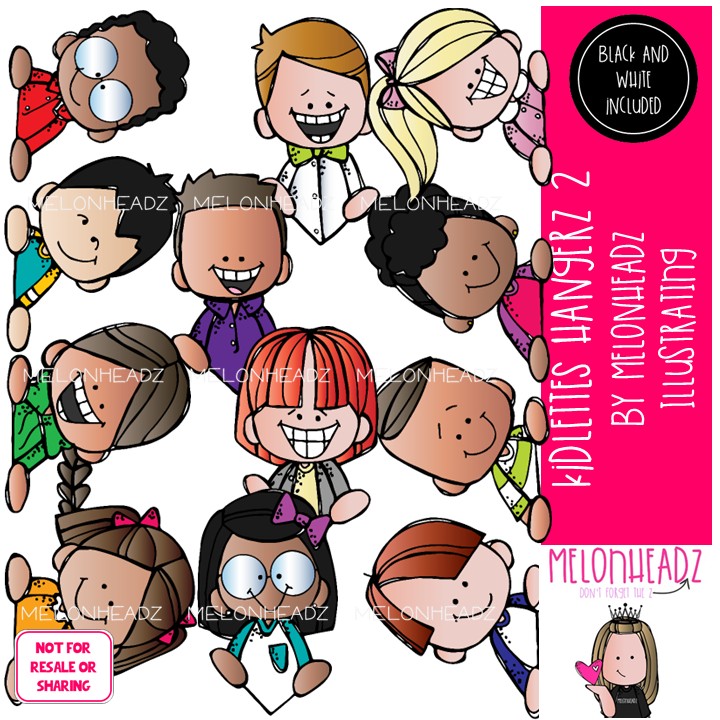 Kidlettes clip art, Hangerz 2, topper COMBO PACK