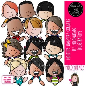 Kidlettes clip art, Hangerz, Corners COMBO PACK