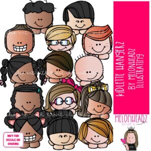 Kidlettes Hangerz clip art, Topper COLORED Version