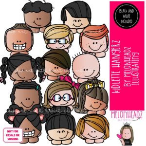 Kidlettes Hangerz clip art, topper COMBO PACK